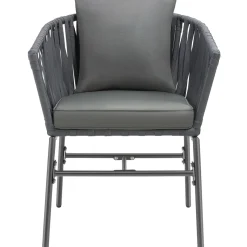 Tectake Stoelset Valeiras In Rope-design - Dikke Kussens - 60x61x77cm