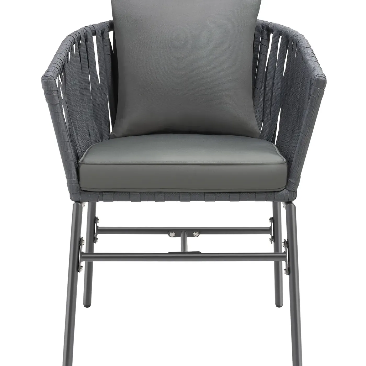 Tectake Stoelset Valeiras In Rope-design - Dikke Kussens - 60x61x77cm