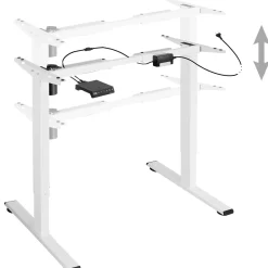 Tectake Tafelonderstel Elektrisch In Hoogte Verstelbaar - Geheugenfunctie. 85-129x65x71-121cm - Wit
