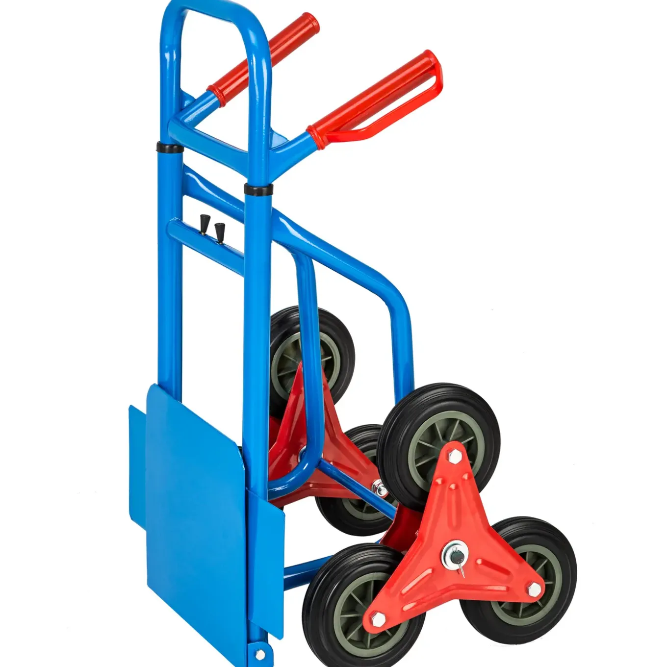 Tectake Trapsteekwagen - Stervormige Trapwielen - Blauw - 200kg Draagvermogen - 103x49x66cm
