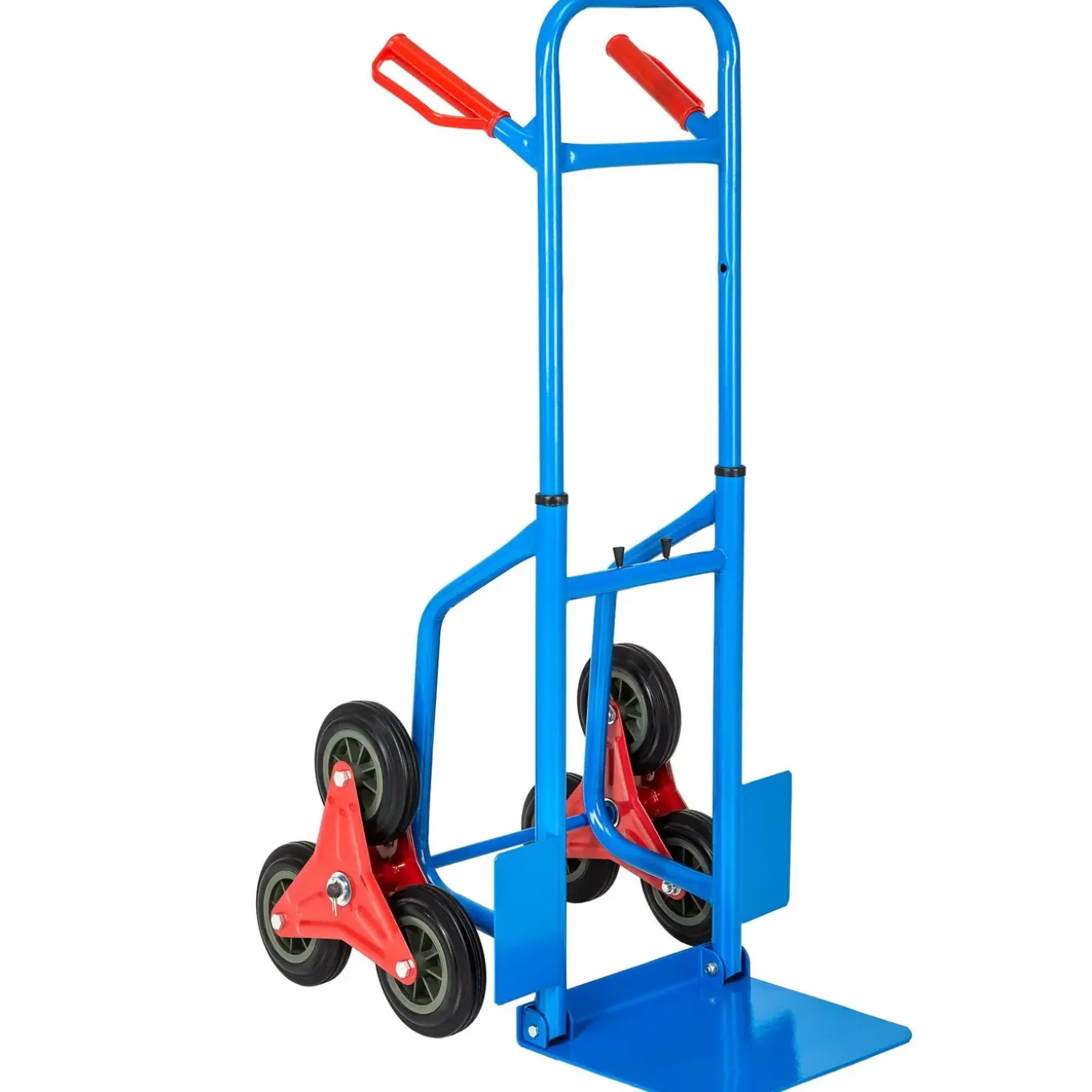 Tectake Trapsteekwagen - Stervormige Trapwielen - Blauw - 200kg Draagvermogen - 103x49x66cm
