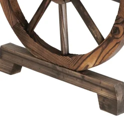 Tectake Tuinbank Bruin - Weerbestendig Wagenwiel - Massief Gelakt Hout - 106x55x78 Cm - 320 Kg