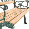 Tectake Tuinbank Kathi 2-zitter Van Hout En Gietijzer 124x60x83cm - Weerbestendig - Bruin