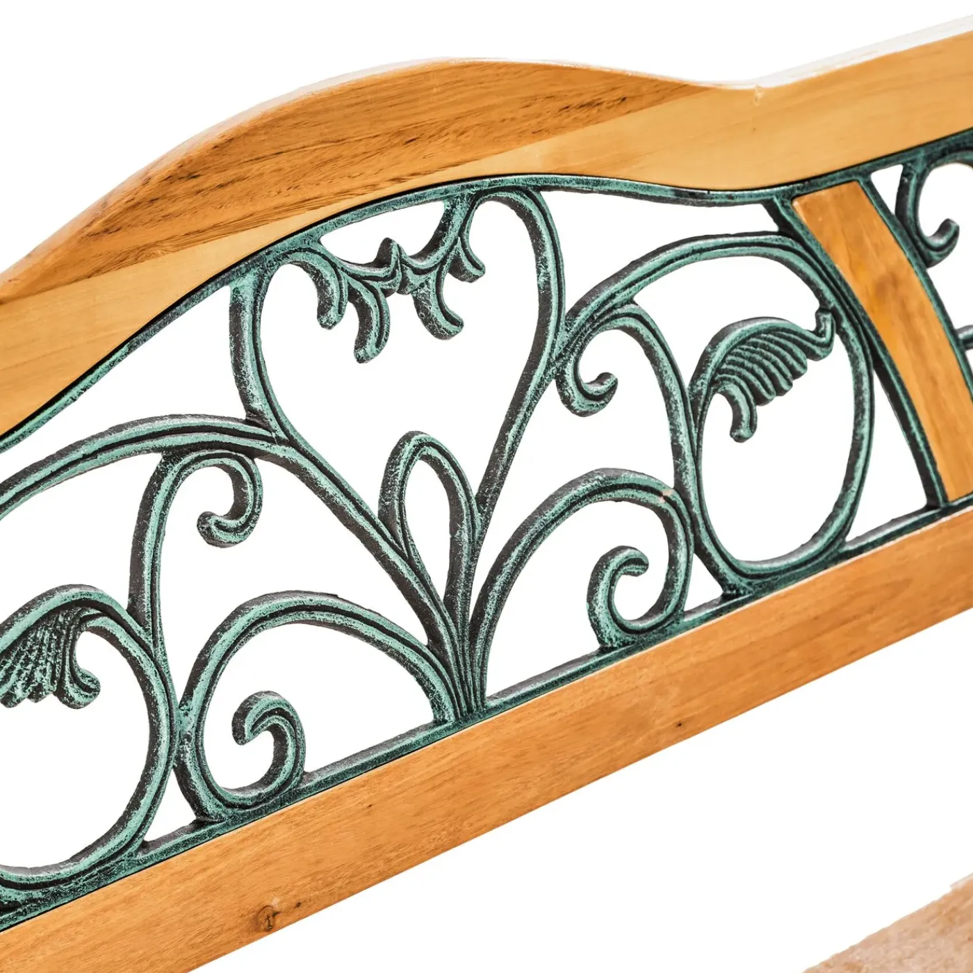 Tectake Tuinbank Kathi 2-zitter Van Hout En Gietijzer 124x60x83cm - Weerbestendig - Bruin
