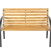 Tectake Tuinbank Stabiel Stevig Weerbestendig - Chinese Naaldboom Bruin - 119,5x62x83cm