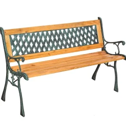 Tectake Tuinbank, Stevig En Stabiel, Weerbestendig, Gelakt Hout, Bruin, 128x51x73 Cm