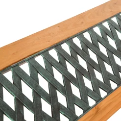 Tectake Tuinbank, Stevig En Stabiel, Weerbestendig, Gelakt Hout, Bruin, 128x51x73 Cm