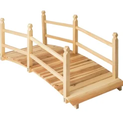 Tectake Tuinbrug Van Hout 137cm Lang - Bruin