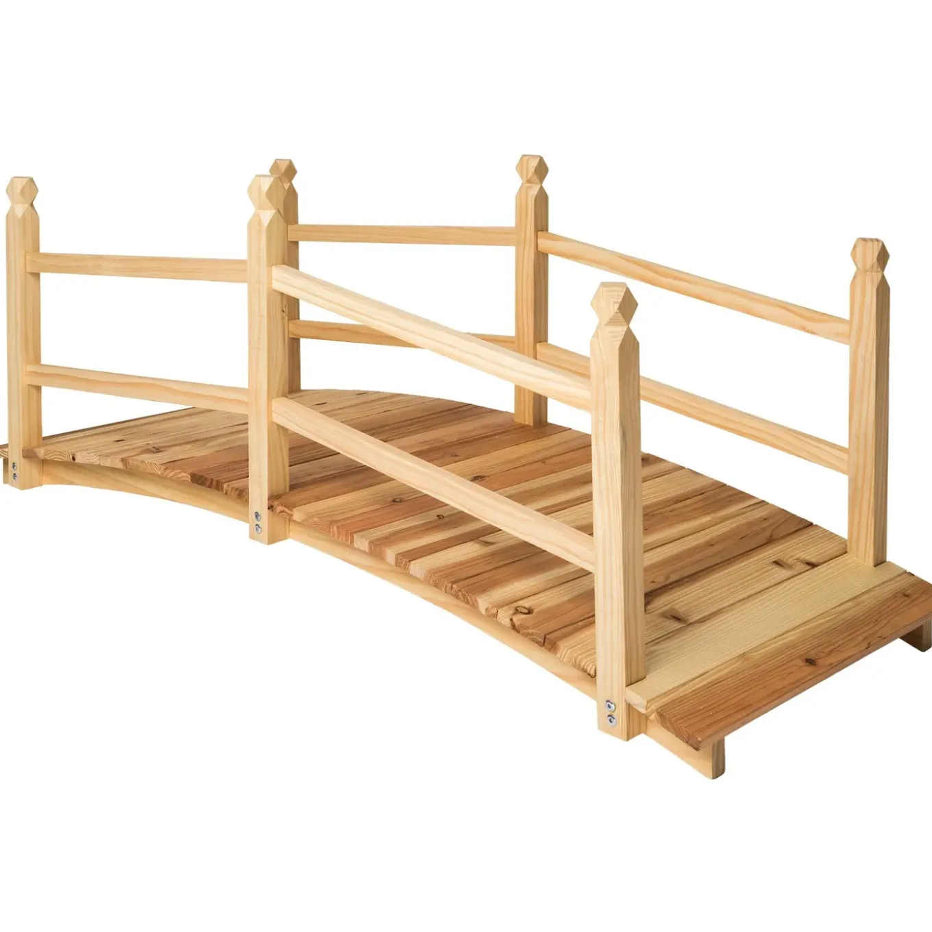 Tectake Tuinbrug Van Hout 137cm Lang - Bruin