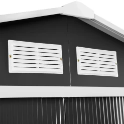 Tectake Tuinhuis Met Zadeldak - Grijs/wit