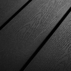 Tectake Tuintafel Buitentafel - Roestvrij Aluminium - Zwart - 150x90x75cm - Kunststofkappen