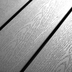 Tectake - Tuintafel - Roestvrij Aluminium - Houtlook - Verstelbare Voetjes - Zilver/grijs