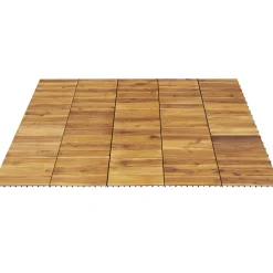 Tectake Tuintegels Tabula Lamellen Van 4 - 31 X 31 Cm - Set Van 40 Terrastegels - Bruin