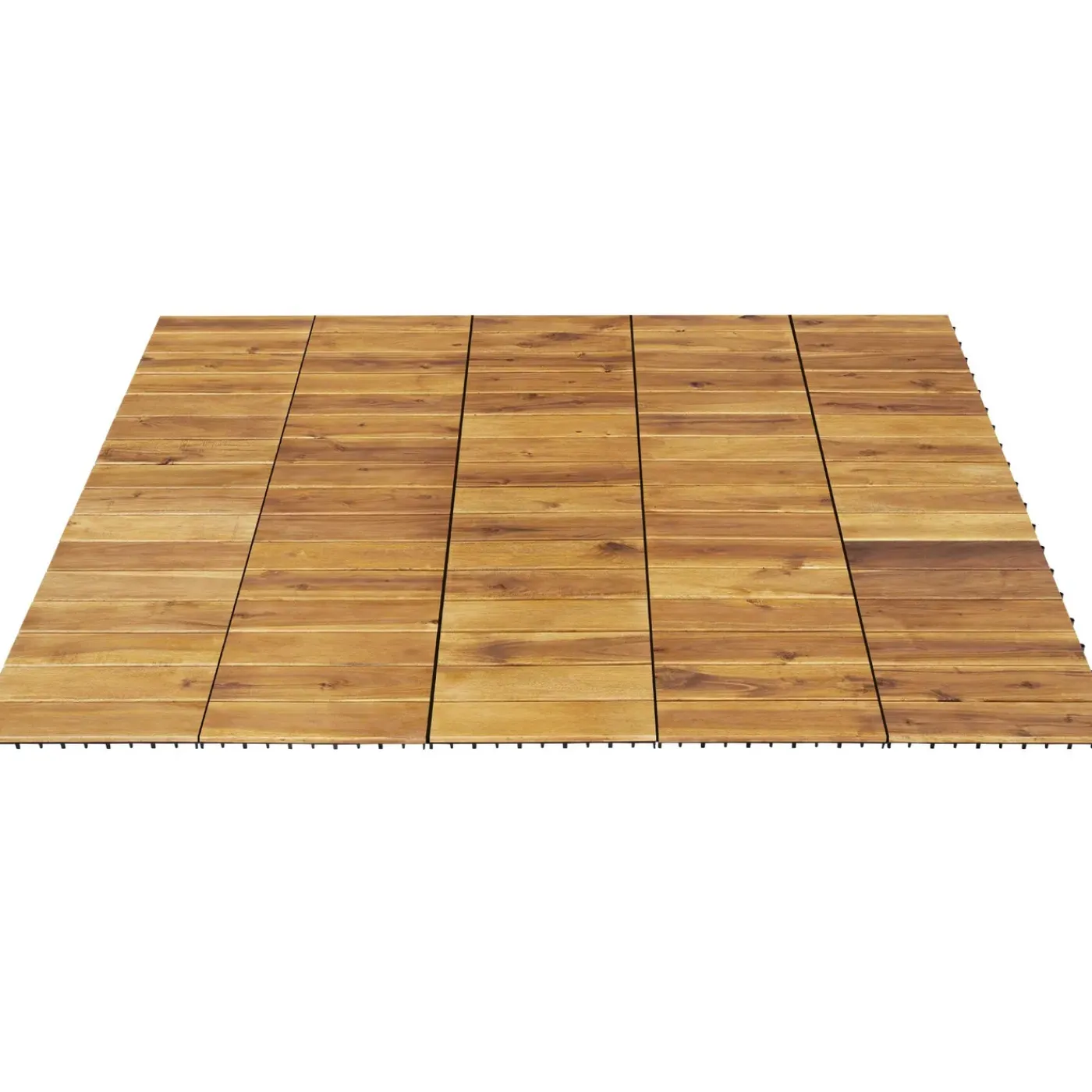 Tectake Tuintegels Tabula Lamellen Van 4 - 31 X 31 Cm - Set Van 20 Terrastegels - Bruin