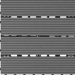 Tectake Tuintegels Tegulas, Wpc In Houtlook - 31 X 31 Cm - Set Van 22 Terrastegels - Grijs