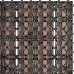 Tectake Tuintegels Tegulas, Wpc In Houtlook - 31 X 31 Cm - Set Van 22 Terrastegels - Bruin