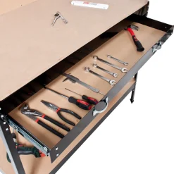 Tectake Universele Werkbank Met Gaatjeswand En Lade - Zwart