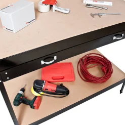 Tectake Universele Werkbank Met Gaatjeswand En Lade - Zwart