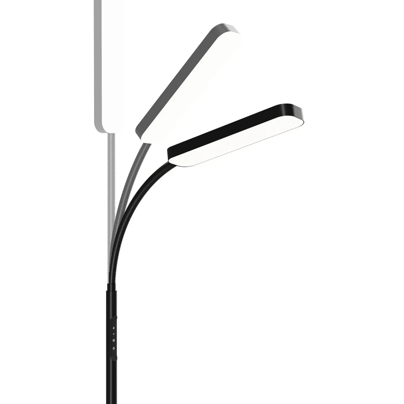 Tectake Vloerlamp Prisma Led - 5 Lichtmodi - 12 W - Dimbaar - Zwart