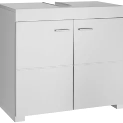 Tectake Wastafelonderkast Idris - 2 Vakken - Draagkracht 35 Kg - Wit