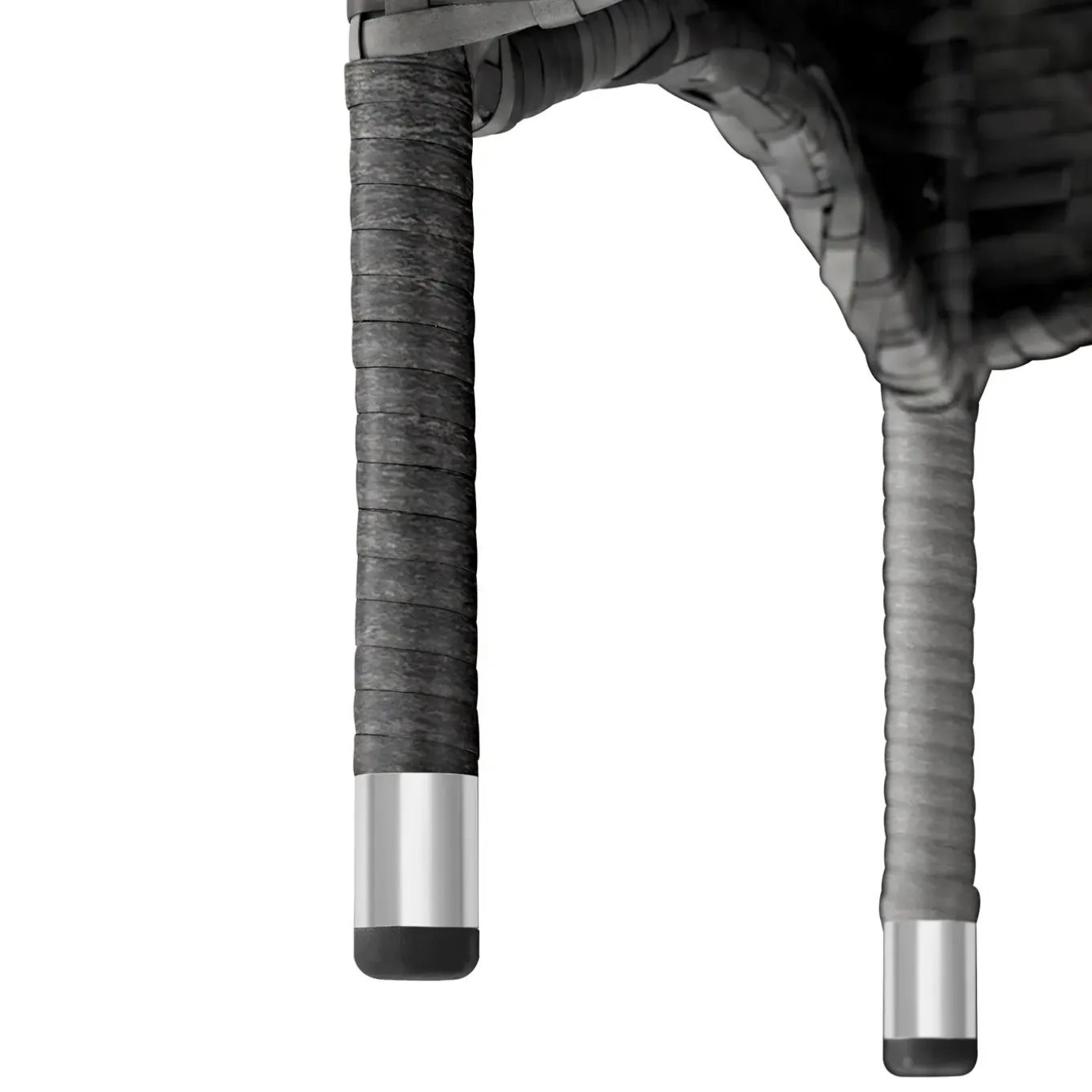 Tectake 2 Wicker Tuinstoelen Met 4 Kussenhoezen - Set Van 2 - Grijs/lichtgrijs