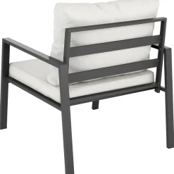 Tectake Zitgroep Göteborg Met Tafel - 4 Personen - Dikte Van De Zitkussens: 10 Cm - Lichtgrijs
