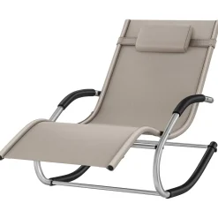 Tectake Zonnebed Taya - Ergonomisch - Schommelfunctie - Beige