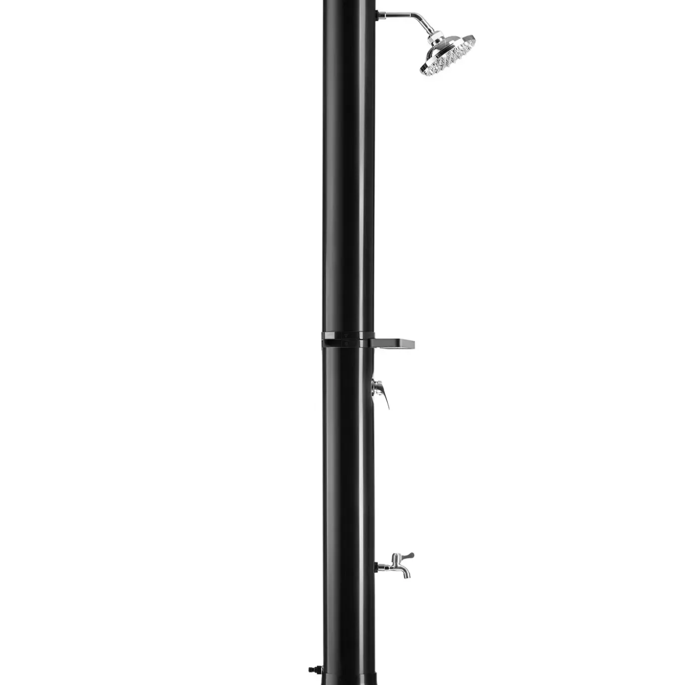 Tectake Zonnedouche Eco Zwart Met Grote Watertank Regendouchekop 360° Voetdouche