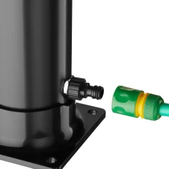 Tectake Zonnedouche Eco Zwart Met Grote Watertank Regendouchekop 360° Voetdouche