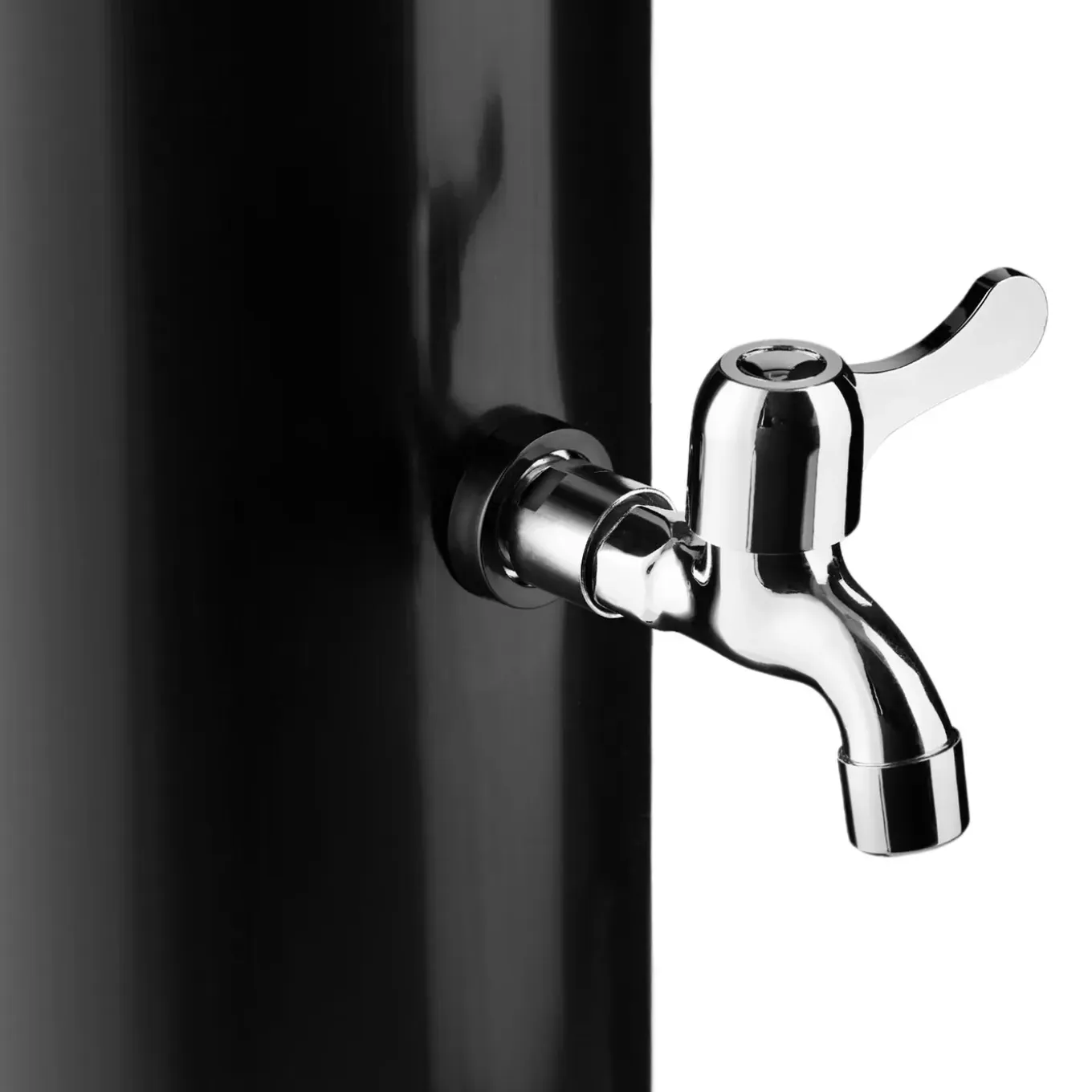 Tectake Zonnedouche Eco Zwart Met Grote Watertank Regendouchekop 360° Voetdouche