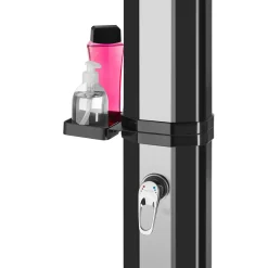 Tectake Zonnedouche - Zwart Zilver - Multifunctioneel Met Watertank En Doucherek
