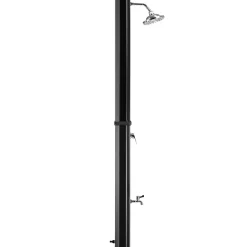 Tectake Zonnedouche - Zwart Zilver - Multifunctioneel Met Watertank En Doucherek