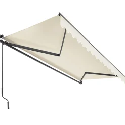 Tectake Zonnescherm Ornella Met Wandhouder, 300 X 250 Cm, Beige
