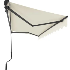 Tectake Zonnescherm Ornella Met Wandhouder, 300 X 250 Cm, Beige