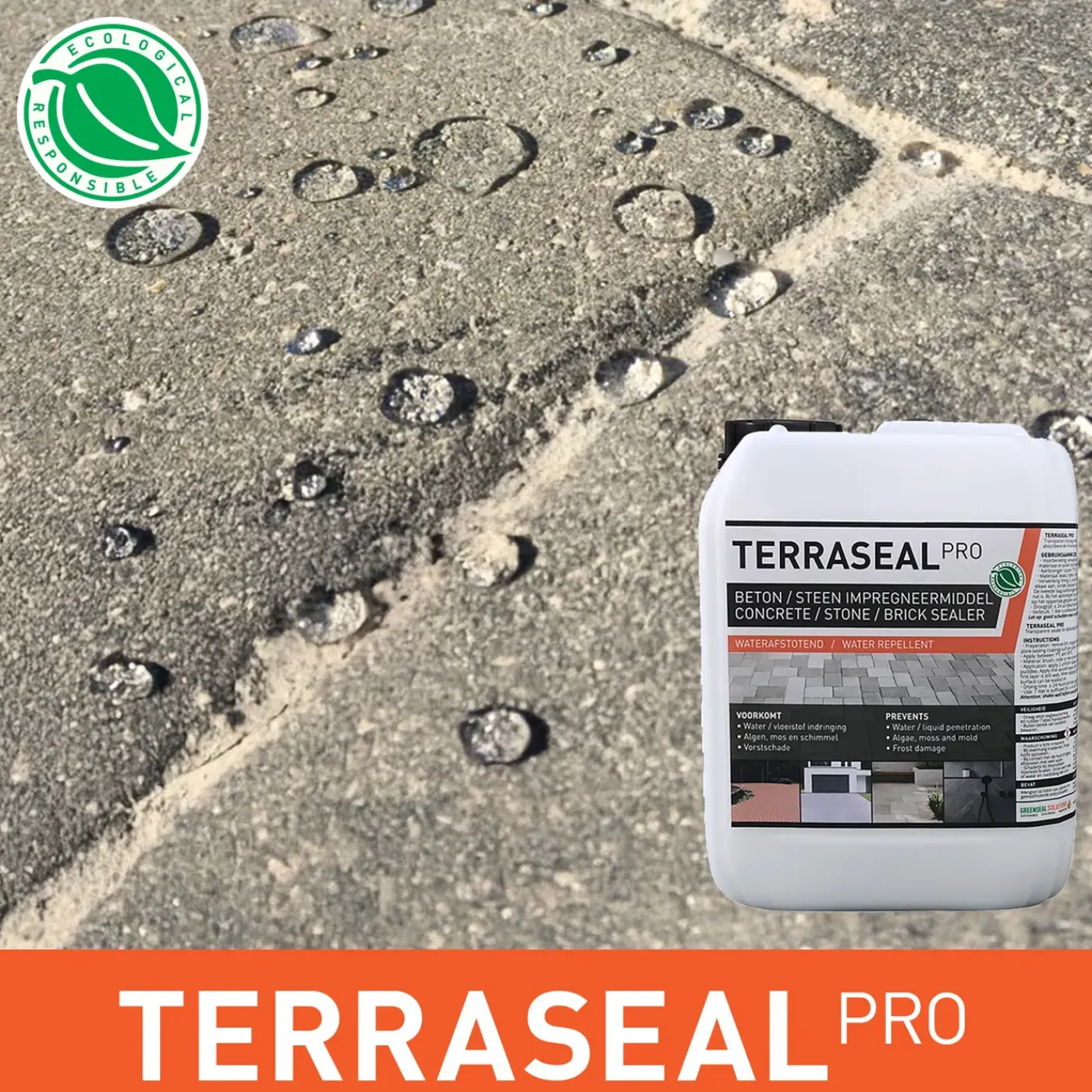 GreenSeal Solutions Terraseal Pro - Terras & Steen impregneermiddel - Tuintegels, Balkon, Stoeptegels 25L / 150m²
