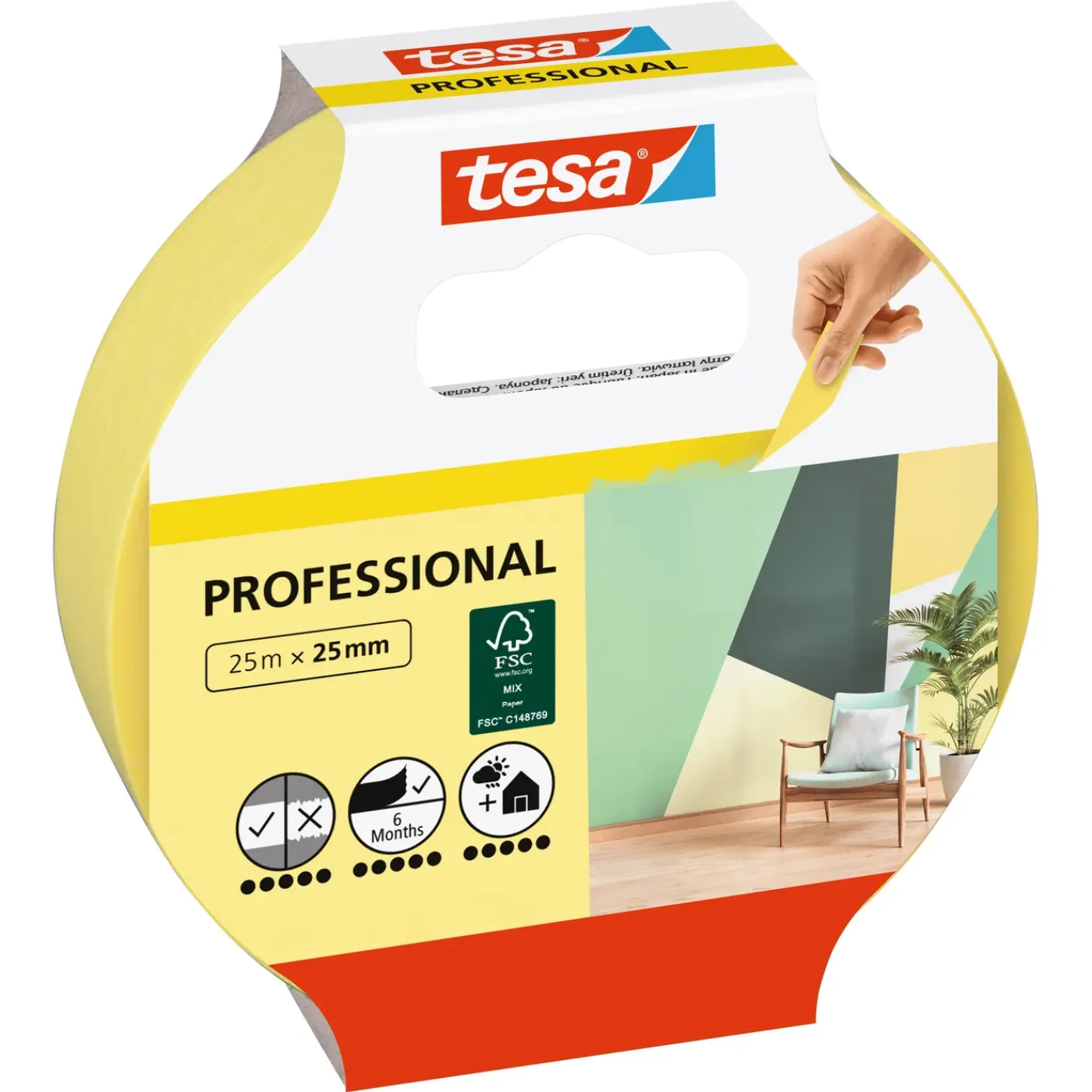 Tesa afplaktape Precision Indoor 25mx25mm