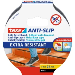 Tesa Anti-sliptape - Zwart - 5m x 25mm