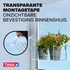 Tesa Montageband Powerbond - Binnen - Transparant - 1.5m x 19mm