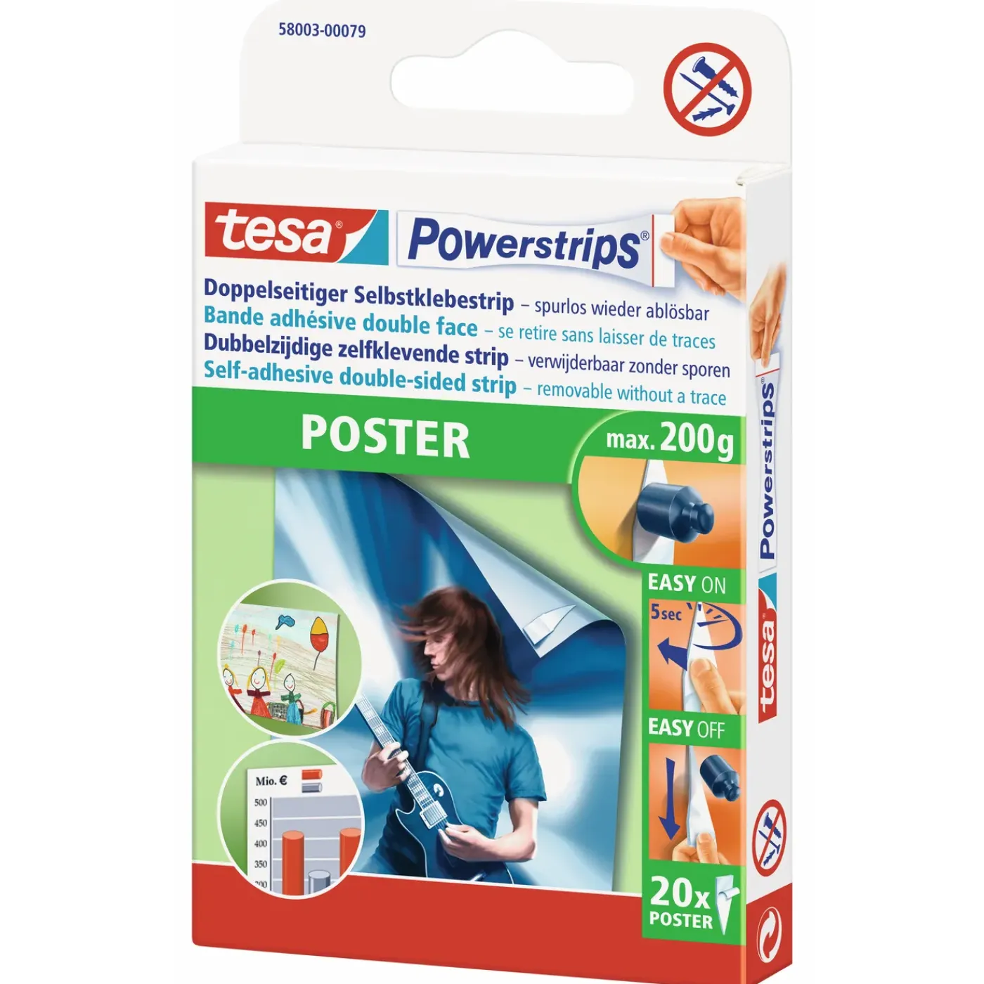 Tesa powerstrips Poster - 20 stuks