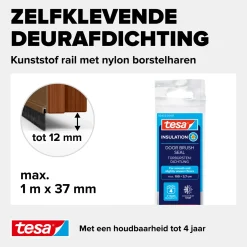 Tesa Tochtstrip Standard - Bruin - Zelfklevend - 100x7x0,8cm