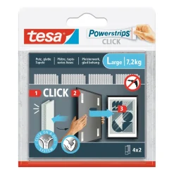 Tesa zelfklevende strip Powerstrips CLICK Combo 4x2 stuks Large