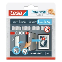 Tesa zelfklevende strip Powerstrips CLICK Combo 16x2 stuks Large