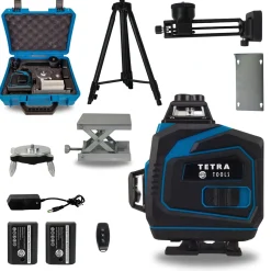 TETRA Kruislijnlaser 4d - 4 Tot 16 Lijnen Met 1,2 M Statief