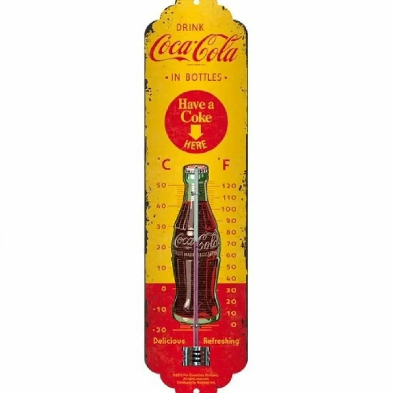 Tfa Thermometer - Binnen En Buiten - Metaal - Xl - Geel - 28 Cm