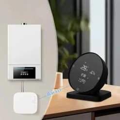 Smartlife Domotica Thermostaat Voor Centrale Verwarmingsinstallatie Met Draadloze Wifi En Touchscreen Bediening