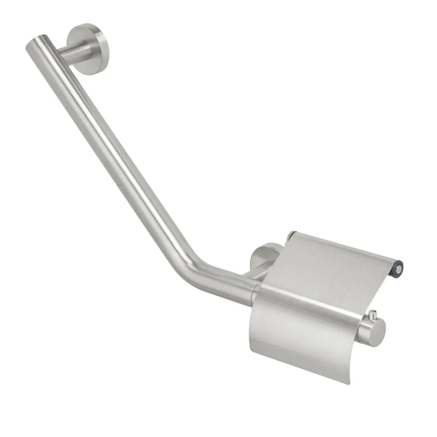 Tiger Boston Comfort & Safety wandbeugel met toiletrolhouder RVS geborsteld - Links