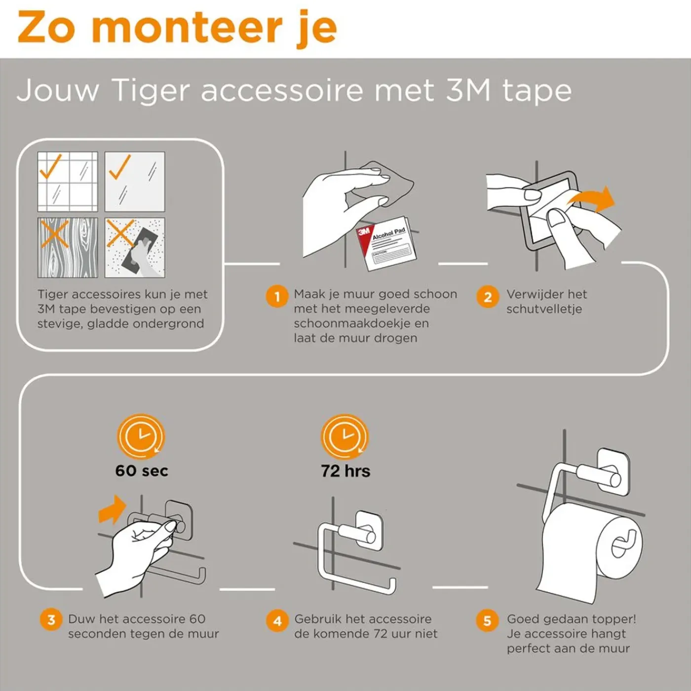 Tiger handdoekrek Colar RVS gepolijst