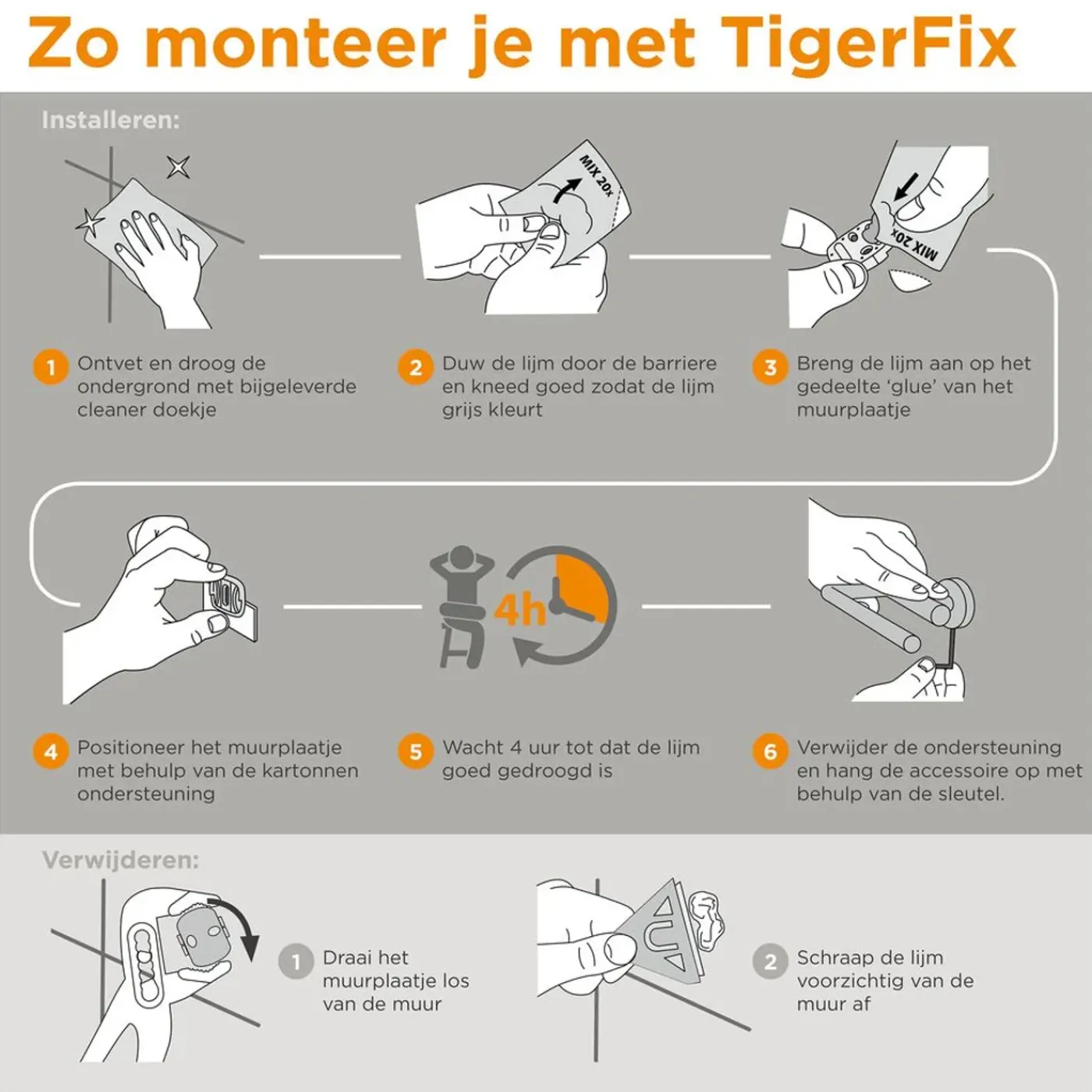 Tiger lijm voor Fix accessoires