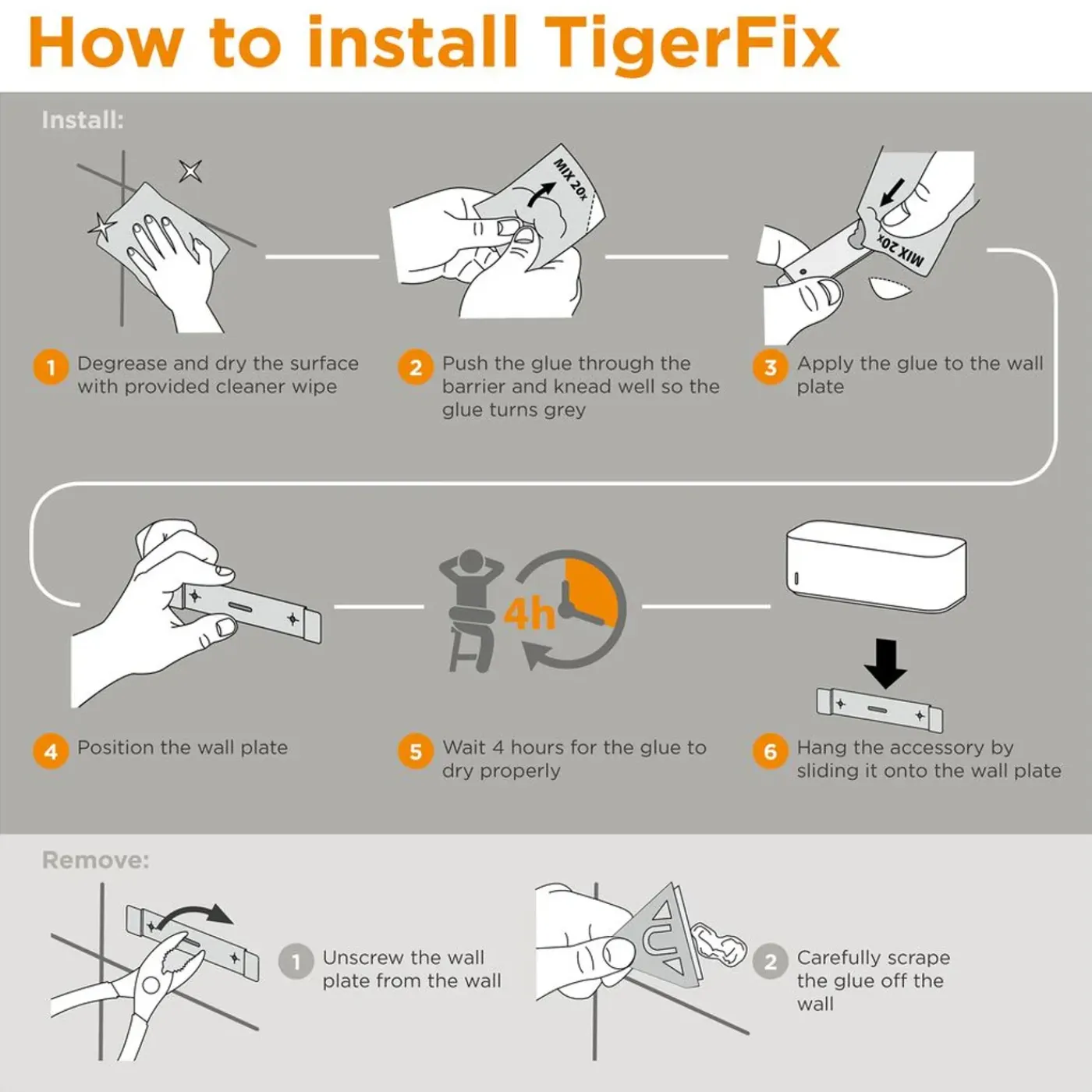 Tiger lijm voor Fix accessoires