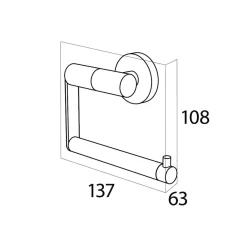 Tiger Toiletrolhouder Boston - RVS - RVS Geborsteld